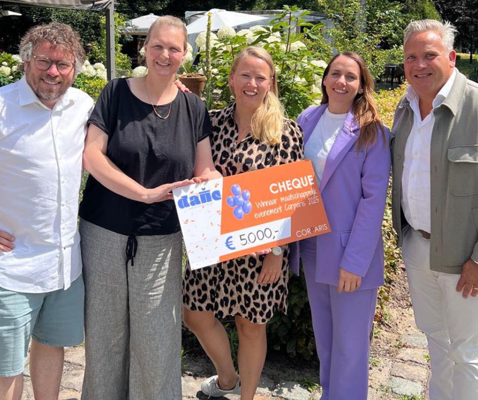 Een cheque van Corparis!